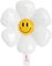 10PCS Daisy Balloons with Smile Face Groovy Party Decorations Boho White Flower Balloon